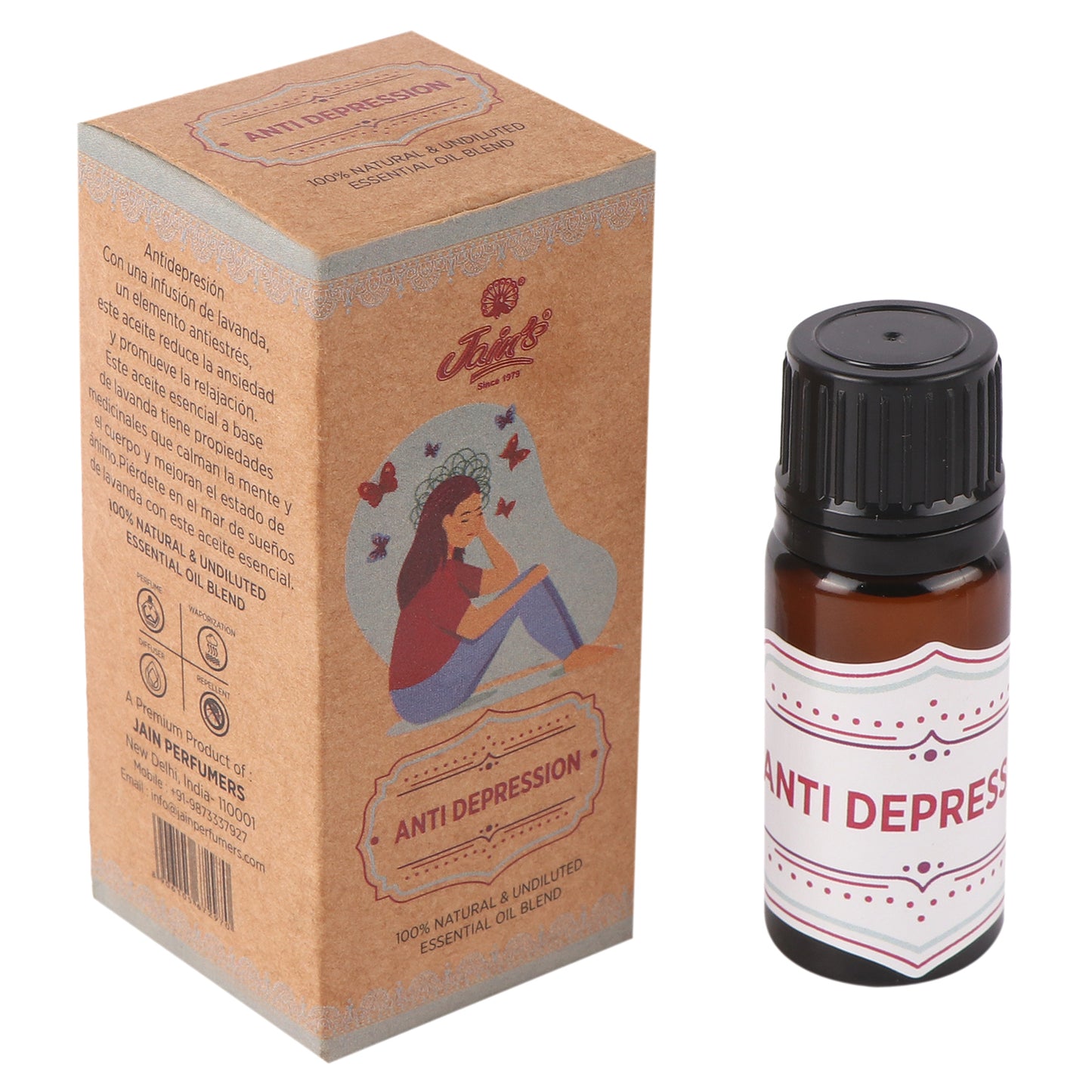 ANTI DEPRESSION ( PURE ESSENTIAL OIL BLEND ) 10 ML WITH DROPPER